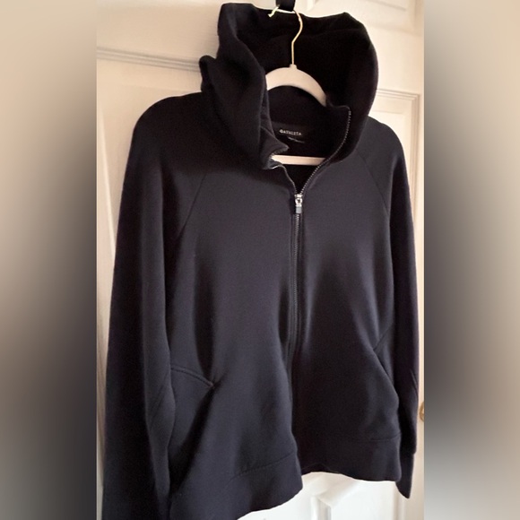 Athleta Womens Black Triumph Full Zip Hoodie Jacket Size Large - Picture 7 of 15